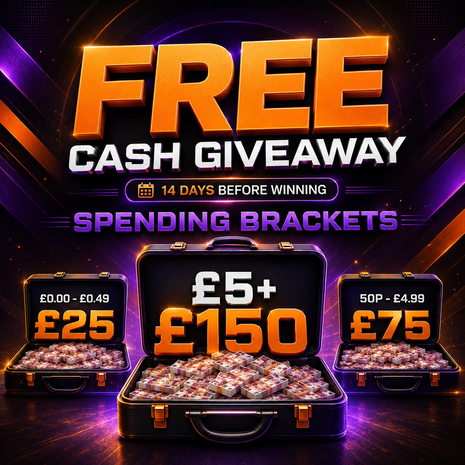 FREE CASH GIVEAWAY - CASH BRACKET