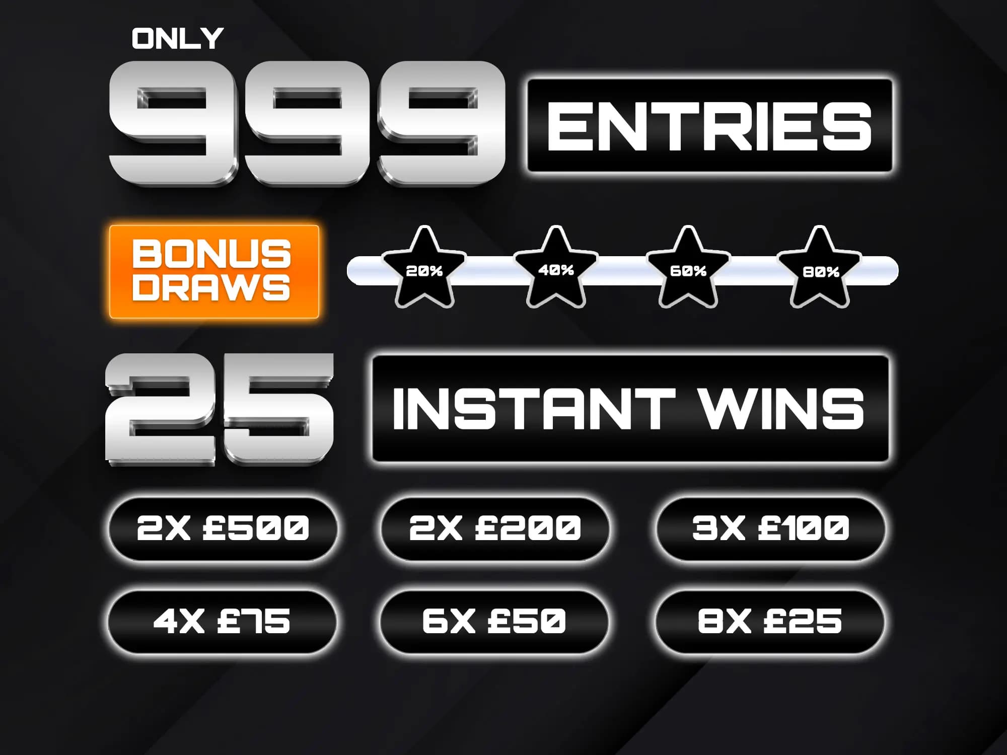 PACKS A PUNCH. LOW ODDS COMP. INSTANT WINS & BONUS DRAWS