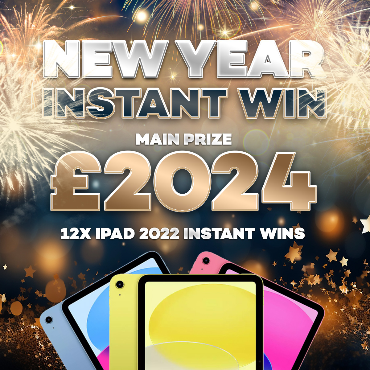 Win 2 024 Main For Just 40p 12 X IPAD 2022 50 X 20 Instant Wins   2024IPAD 